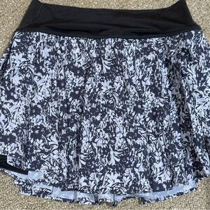 Aerie Gray and Purple Pleated Skater Skorts